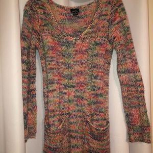 Rainbow knit sweater